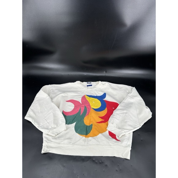 MOTHER The Drop Square Sweatshirt Bright Graphic $168 M - Picture 2 of 9